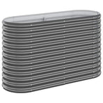 Garden Raised Bed Galvanised Steel 114x40x68 cm Anthracite