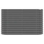 Garden Raised Bed Galvanised Steel 114x40x68 cm Anthracite