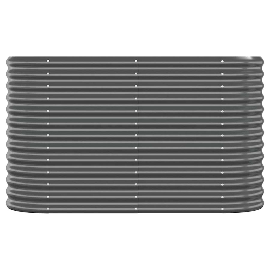 Garden Raised Bed Galvanised Steel 114x40x68 cm Anthracite