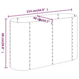 Garden Raised Bed Galvanised Steel 114x40x68 cm Anthracite