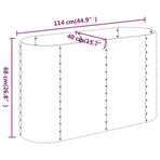 Garden Raised Bed Galvanised Steel 114x40x68 cm Anthracite