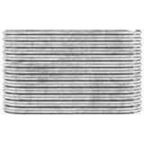 Garden Raised Bed Galvanised Steel 114x40x68 cm Silver