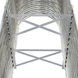 Garden Raised Bed Galvanised Steel 114x40x68 cm Silver - 45-Degree Angle