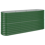 Garden Raised Bed Galvanised Steel 152x40x68 cm Green