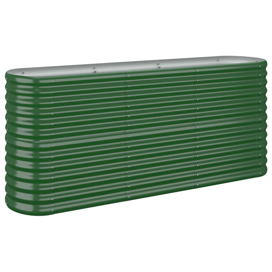 Garden Raised Bed Galvanised Steel 152x40x68 cm Green