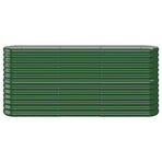 Garden Raised Bed Galvanised Steel 152x40x68 cm Green