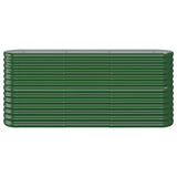 Garden Raised Bed Galvanised Steel 152x40x68 cm Green - Side View