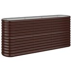 Garden Raised Bed Galvanised Steel 152x40x68 cm Brown