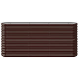 Garden Raised Bed Galvanised Steel 152x40x68 cm Brown