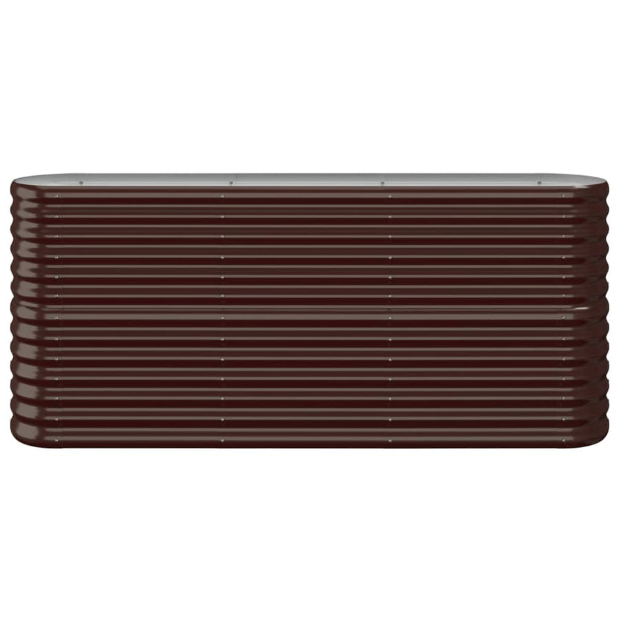 Garden Raised Bed Galvanised Steel 152x40x68 cm Brown