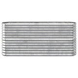 Garden Raised Bed Galvanised Steel 152x40x68 cm Silver