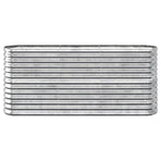 Garden Raised Bed Galvanised Steel 152x40x68 cm Silver