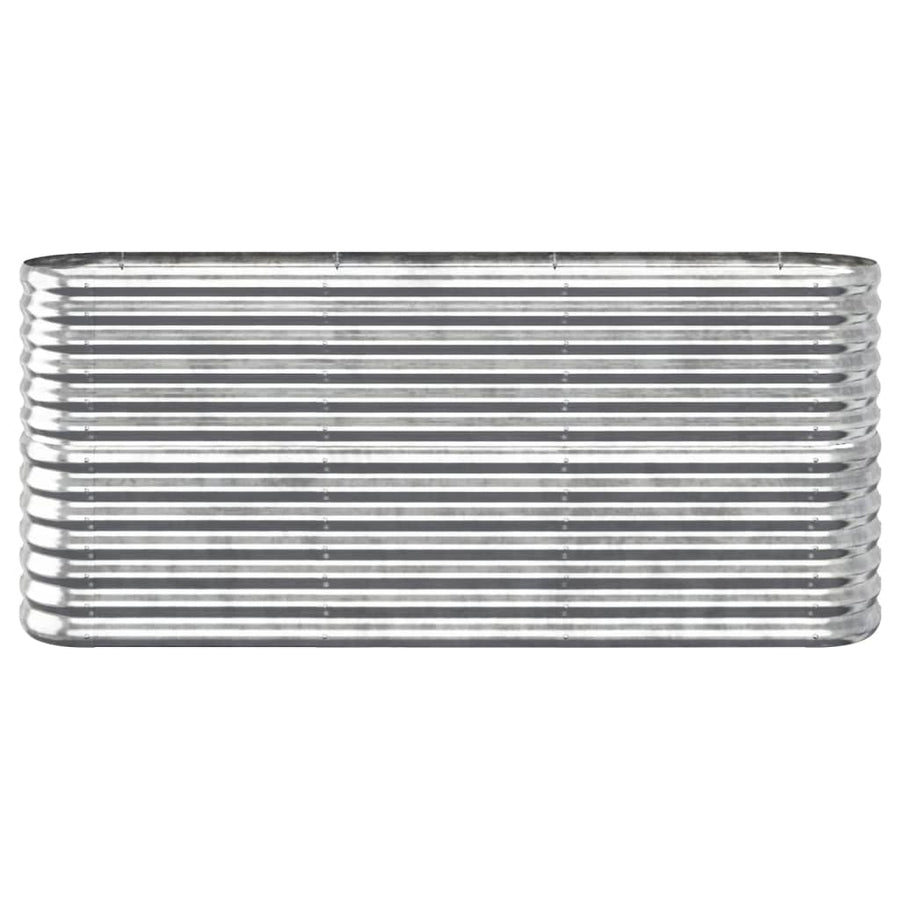 Garden Raised Bed Galvanised Steel 152x40x68 cm Silver