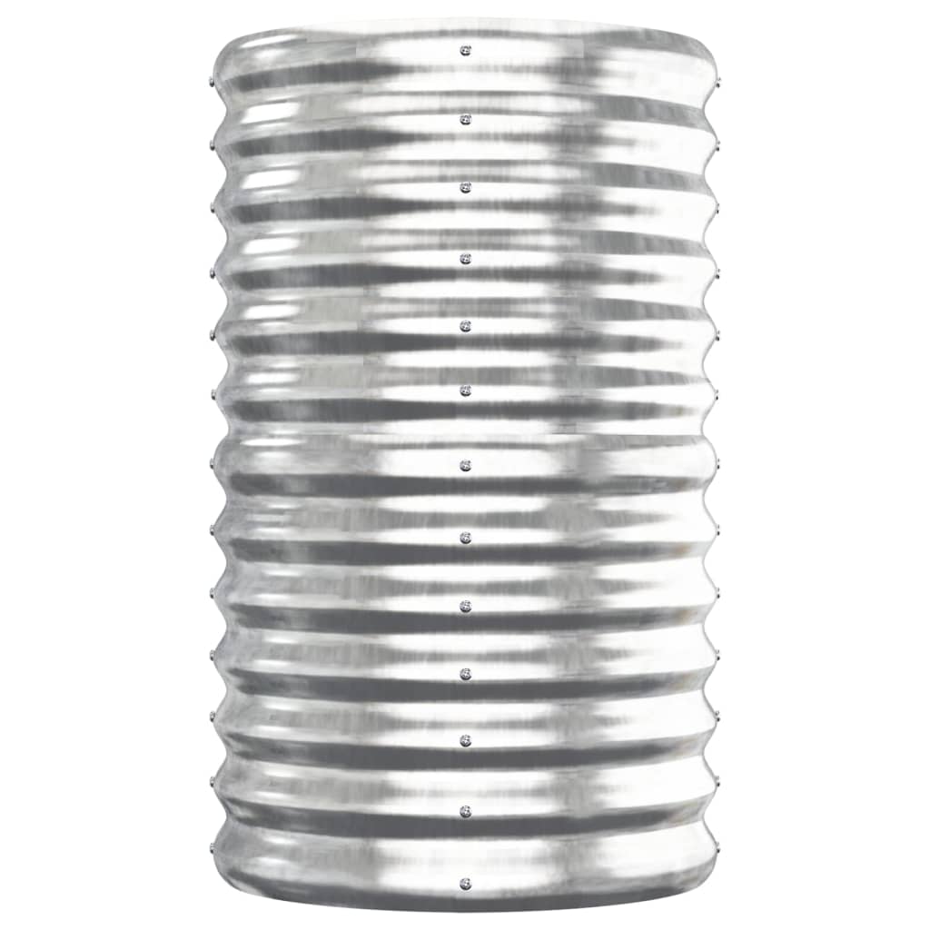 Garden Raised Bed Galvanised Steel 152x40x68 cm Silver