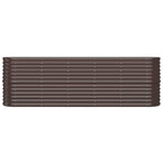 Garden Raised Bed Galvanised Steel 224x40x68 cm Brown