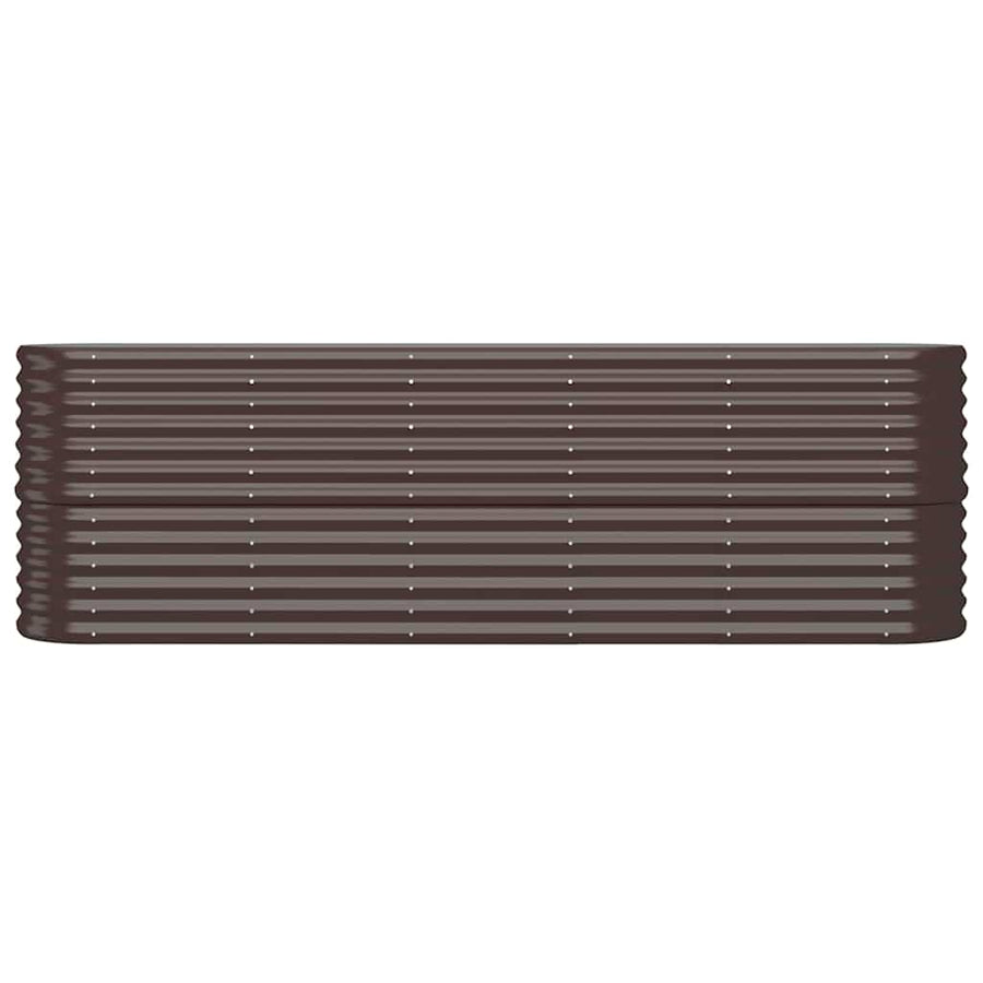 Garden Raised Bed Galvanised Steel 224x40x68 cm Brown