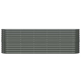 Garden Raised Bed Galvanised Steel 224x40x68 cm Anthracite