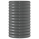 Garden Raised Bed Galvanised Steel 224x40x68 cm Anthracite - Top-Down View