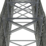 Garden Raised Bed Galvanised Steel 224x40x68 cm Silver - 45-Degree Angle