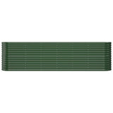 Garden Raised Bed Galvanised Steel 260x40x68 cm Green