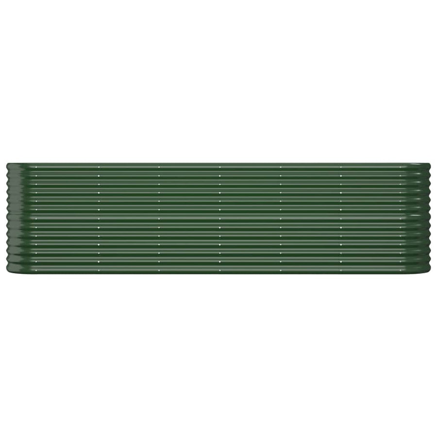 Garden Raised Bed Galvanised Steel 260x40x68 cm Green