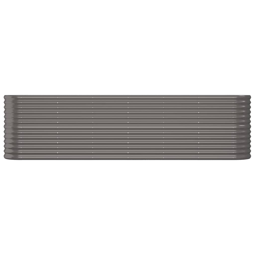 Garden Raised Bed Galvanised Steel 260x40x68 cm Grey