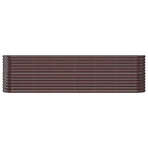 Garden Raised Bed Galvanised Steel 260x40x68 cm Brown