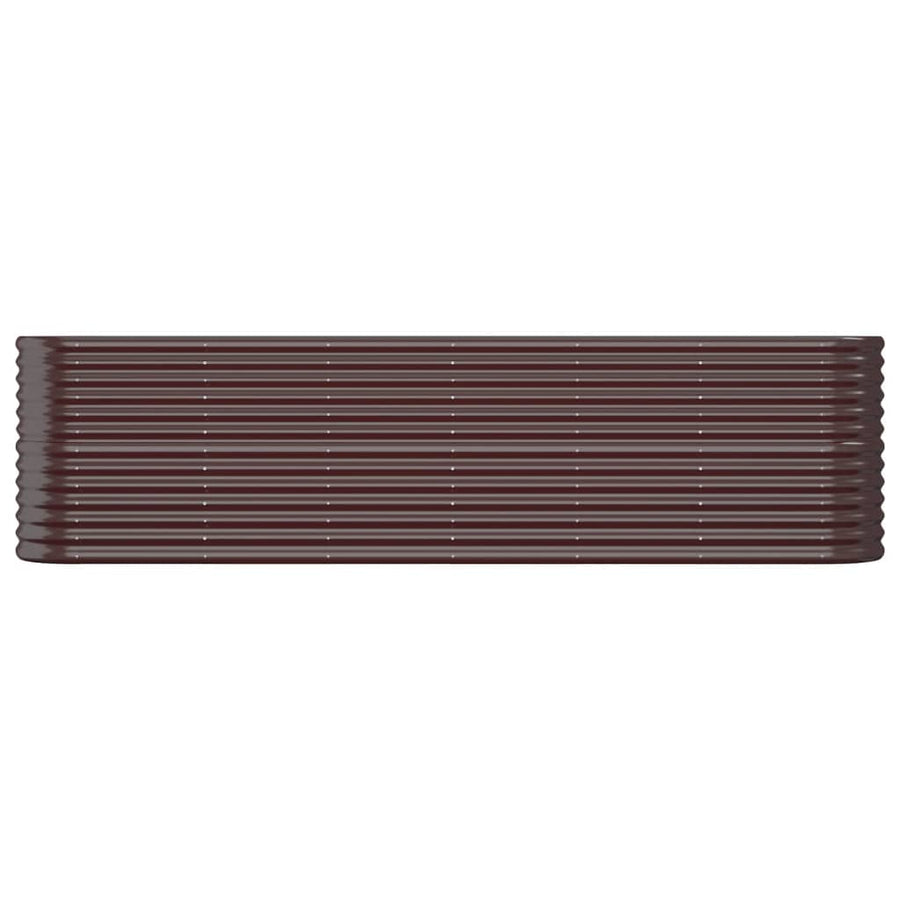 Garden Raised Bed Galvanised Steel 260x40x68 cm Brown