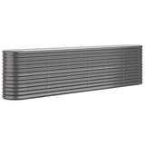 Garden Raised Bed Galvanised Steel 260x40x68 cm Anthracite - Front View