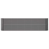 Garden Raised Bed Galvanised Steel 260x40x68 cm Anthracite