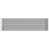 Garden Raised Bed Galvanised Steel 260x40x68 cm Silver
