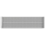 Garden Raised Bed Galvanised Steel 260x40x68 cm Silver