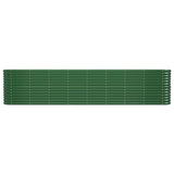 Garden Raised Bed Galvanised Steel 332x40x68 cm Green