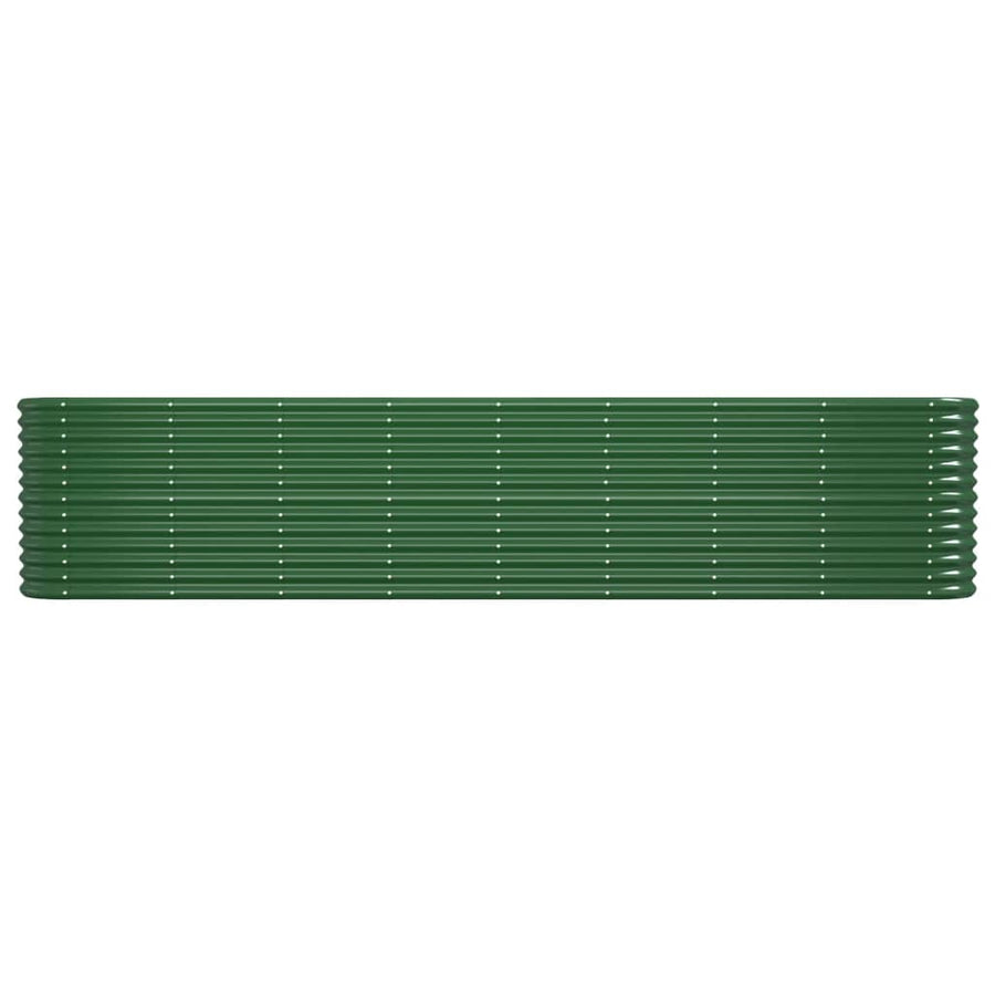 Garden Raised Bed Galvanised Steel 332x40x68 cm Green
