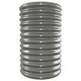 Garden Raised Bed Galvanised Steel 332x40x68 cm Grey - Top-Down View