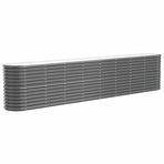 Garden Raised Bed Galvanised Steel 332x40x68 cm Anthracite