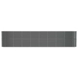 Garden Raised Bed Galvanised Steel 332x40x68 cm Anthracite