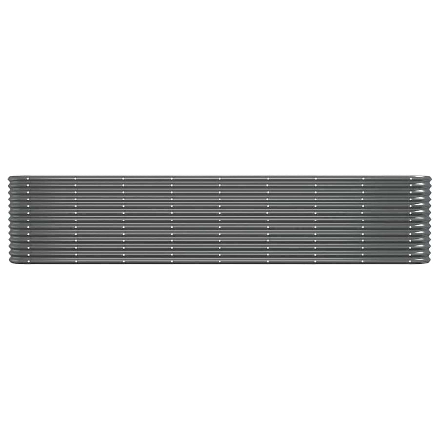 Garden Raised Bed Galvanised Steel 332x40x68 cm Anthracite