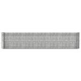 Garden Raised Bed Galvanised Steel 332x40x68 cm Silver - Side View