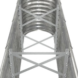 Garden Raised Bed Galvanised Steel 332x40x68 cm Silver - 45-Degree Angle