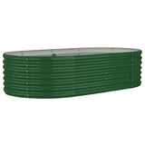 Garden Raised Bed Galvanised Steel 152x80x36 cm Green - Front View
