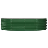 Garden Raised Bed Galvanised Steel 152x80x36 cm Green - Side View