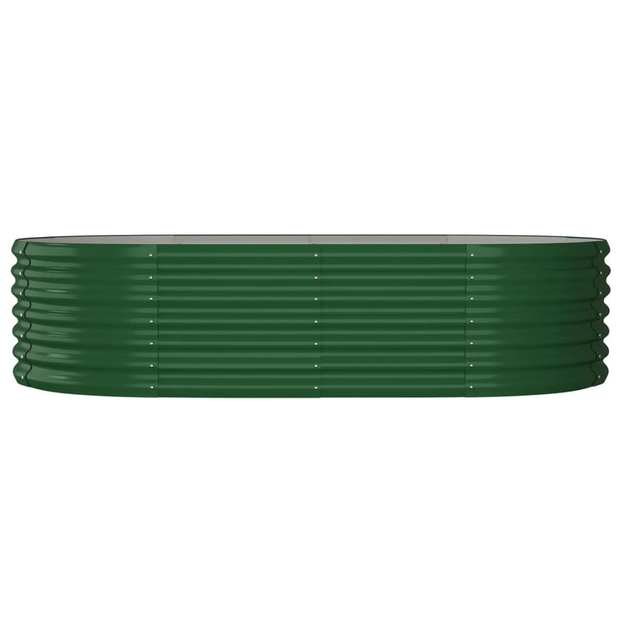 Garden Raised Bed Galvanised Steel 152x80x36 cm Green