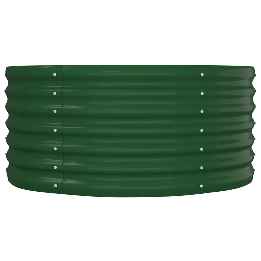 Garden Raised Bed Galvanised Steel 152x80x36 cm Green