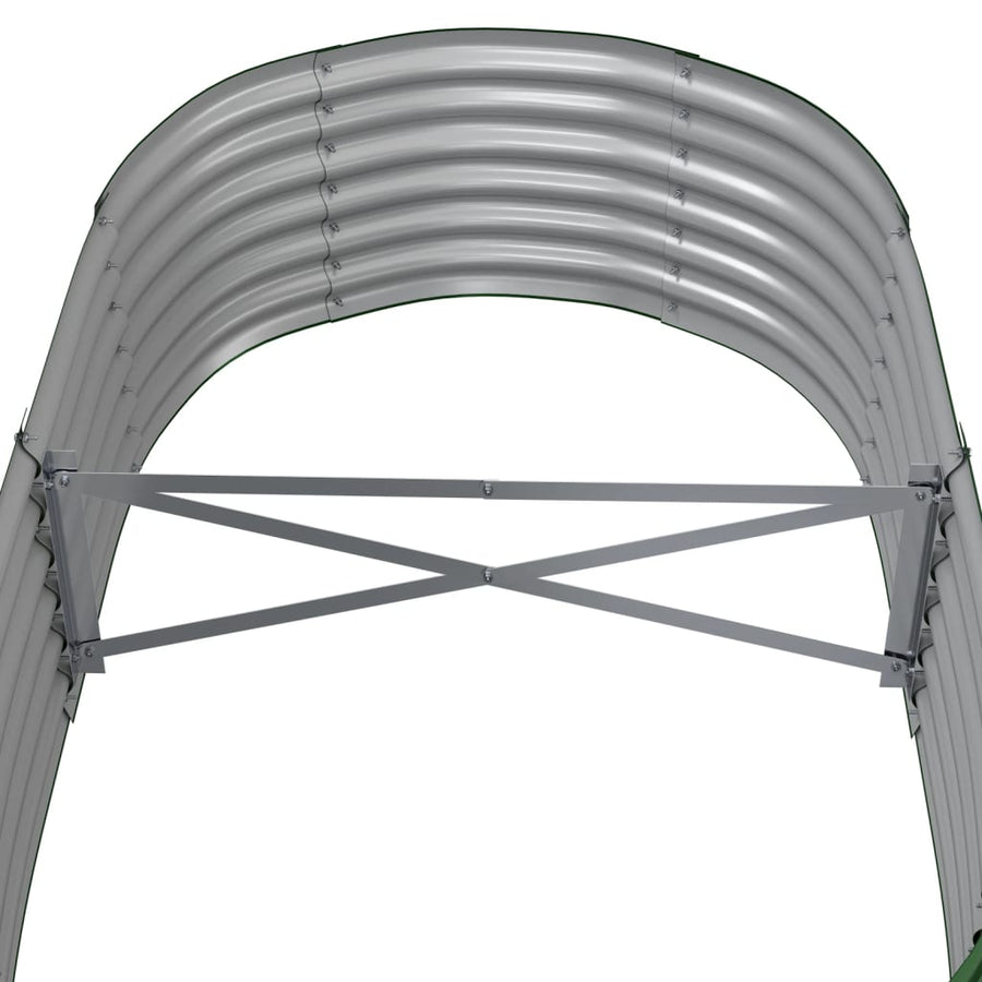 Garden Raised Bed Galvanised Steel 152x80x36 cm Green