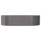 Garden Raised Bed Galvanised Steel 152x80x36 cm Grey