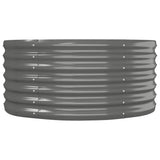 Garden Raised Bed Galvanised Steel 152x80x36 cm Grey