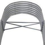 Garden Raised Bed Galvanised Steel 152x80x36 cm Grey