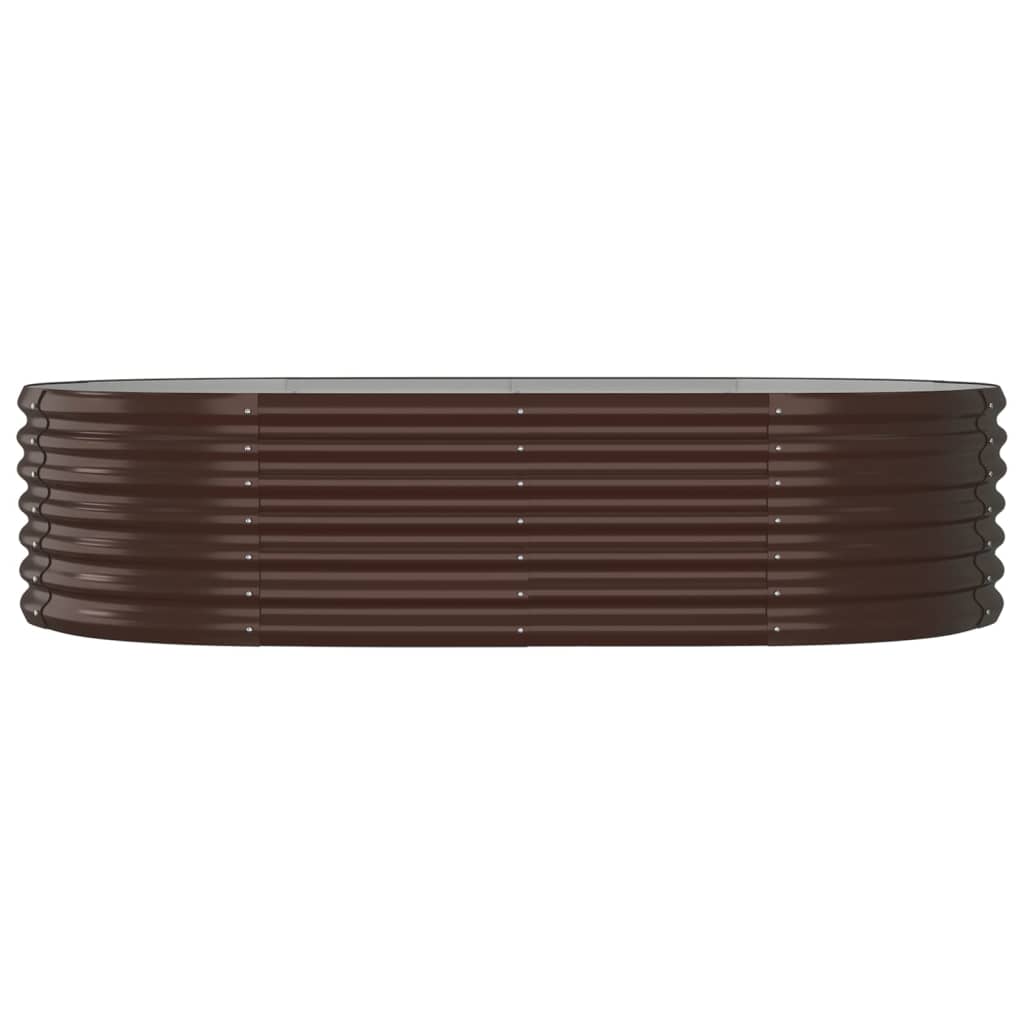 Garden Raised Bed Galvanised Steel 152x80x36 cm Brown