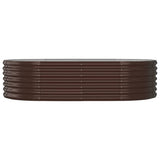 Garden Raised Bed Galvanised Steel 152x80x36 cm Brown